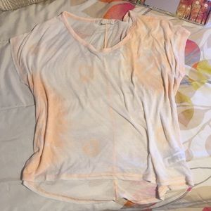 Forever 21 See Through Peach Slub Tee